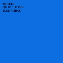 #0C6EE0 - Blue Ribbon Color Image