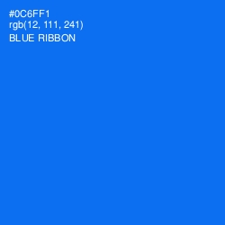 #0C6FF1 - Blue Ribbon Color Image