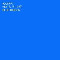 #0C6FF7 - Blue Ribbon Color Image