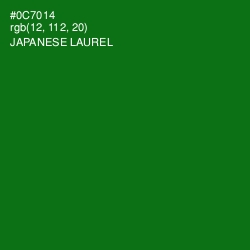 #0C7014 - Japanese Laurel Color Image