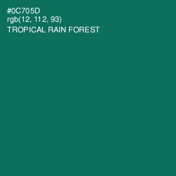 #0C705D - Tropical Rain Forest Color Image