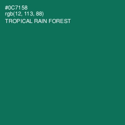 #0C7158 - Tropical Rain Forest Color Image