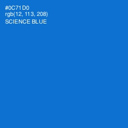#0C71D0 - Science Blue Color Image