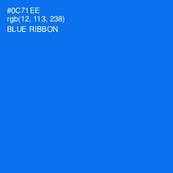 #0C71EE - Blue Ribbon Color Image