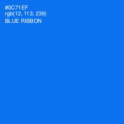 #0C71EF - Blue Ribbon Color Image