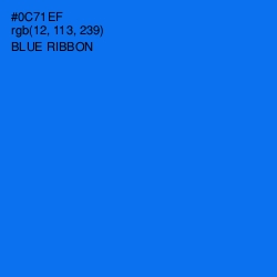 #0C71EF - Blue Ribbon Color Image