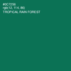 #0C7256 - Tropical Rain Forest Color Image