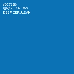 #0C72B6 - Deep Cerulean Color Image