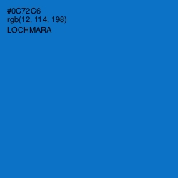 #0C72C6 - Lochmara Color Image