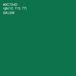 #0C734D - Salem Color Image