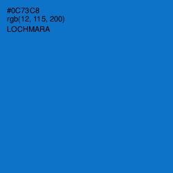 #0C73C8 - Lochmara Color Image