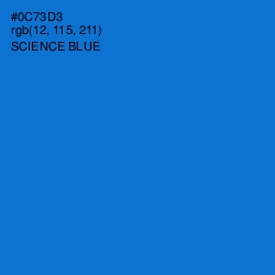 #0C73D3 - Science Blue Color Image