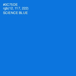 #0C75DE - Science Blue Color Image