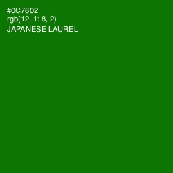 #0C7602 - Japanese Laurel Color Image