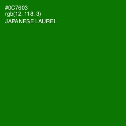 #0C7603 - Japanese Laurel Color Image