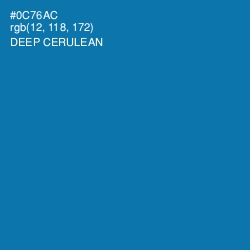 #0C76AC - Deep Cerulean Color Image