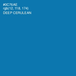 #0C76AE - Deep Cerulean Color Image