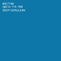 #0C77A8 - Deep Cerulean Color Image