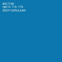 #0C77AE - Deep Cerulean Color Image