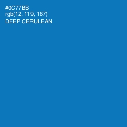 #0C77BB - Deep Cerulean Color Image