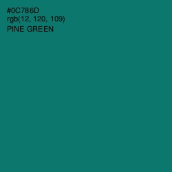 #0C786D - Pine Green Color Image