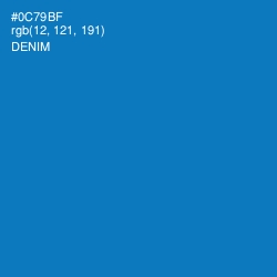 #0C79BF - Denim Color Image