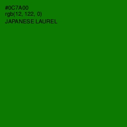 #0C7A00 - Japanese Laurel Color Image