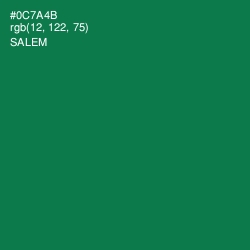 #0C7A4B - Salem Color Image