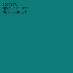 #0C7B7A - Surfie Green Color Image