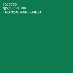 #0C7C50 - Tropical Rain Forest Color Image