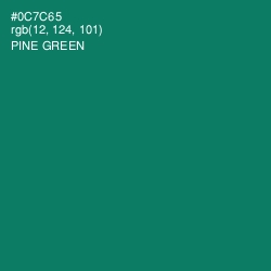 #0C7C65 - Pine Green Color Image