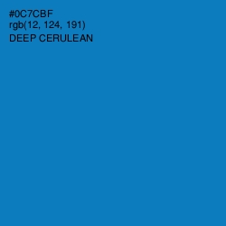 #0C7CBF - Deep Cerulean Color Image