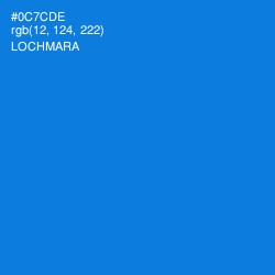 #0C7CDE - Lochmara Color Image