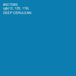 #0C7DB0 - Deep Cerulean Color Image