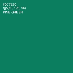 #0C7E60 - Pine Green Color Image