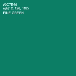 #0C7E66 - Pine Green Color Image