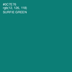 #0C7E76 - Surfie Green Color Image