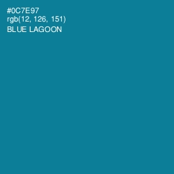 #0C7E97 - Blue Lagoon Color Image