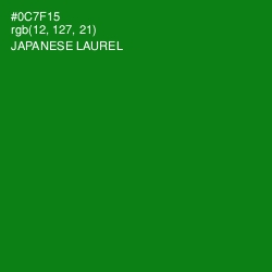 #0C7F15 - Japanese Laurel Color Image