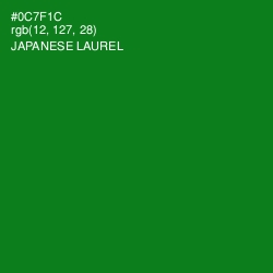 #0C7F1C - Japanese Laurel Color Image