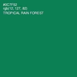 #0C7F52 - Tropical Rain Forest Color Image