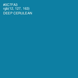 #0C7FA3 - Deep Cerulean Color Image
