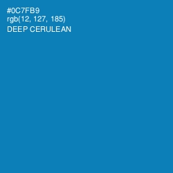 #0C7FB9 - Deep Cerulean Color Image