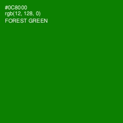 #0C8000 - Forest Green Color Image
