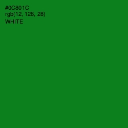 #0C801C - Forest Green Color Image