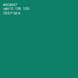 #0C8067 - Deep Sea Color Image