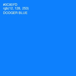 #0C80FD - Dodger Blue Color Image