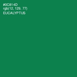 #0C814D - Eucalyptus Color Image