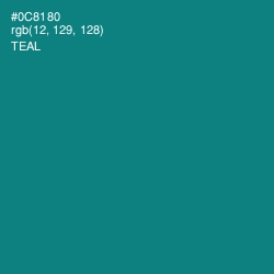 #0C8180 - Teal Color Image