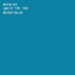 #0C81A3 - Bondi Blue Color Image